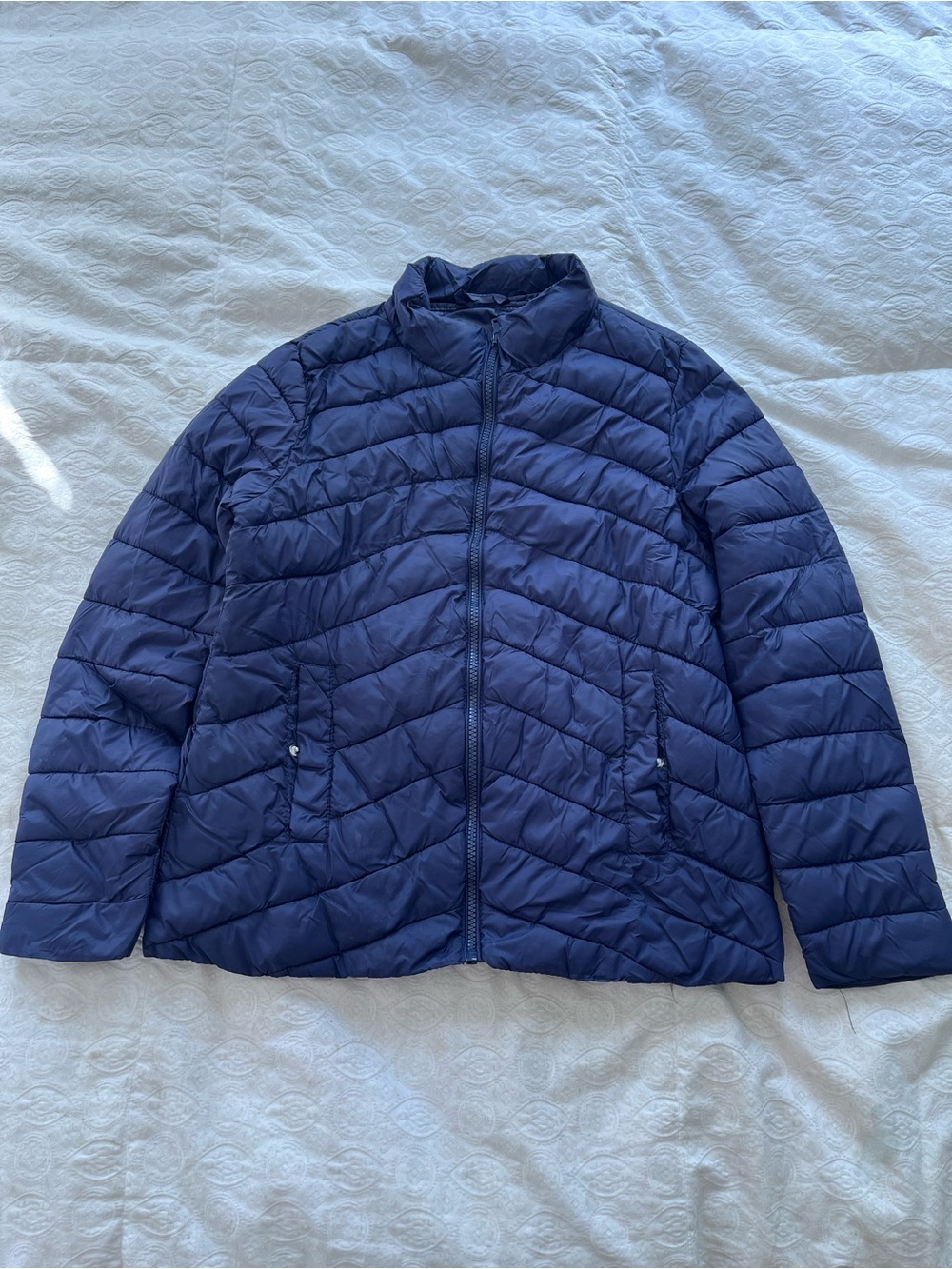 Zara kids Lightweight Navy Quilted Packable puffer jacket